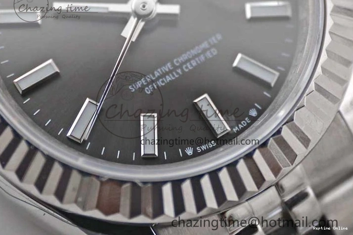 1231 Lady DateJust 28 SS TWF 1:1 Best Edition 904L Steel Black Dial on President Bracelet NH Unisex 2176